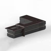 Bureau de direction au design moderne, mobilier de bureau classique en bois brun, optez pour un style élégant dans votre espace de travail