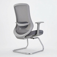 Chaise de visiteur ergonomique moderne en maille avec fonctions pivotantes et réglables, en nylon, pour la maison, le bureau et le salon