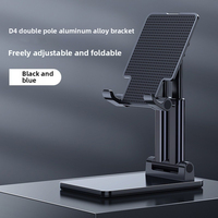 Support de bureau pliable et réglable en plastique de bonne qualité à double tube pour téléphone portable et tablette