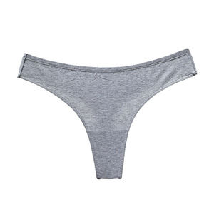 Culottes string sexy pour femmes, coupe haute, multicolores, en tricot uni Spandex/Nylon, antibactériennes, sans coutures, effet push-up - Product Image 4