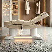 Lit de beauté ergonomique professionnel, lit de massage inclinable réglable, lit de salon en cuir PU durable pour salon de beauté