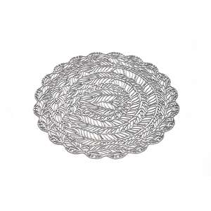 แผ่นรองจานกันน้ำแผ่นรองจานลายใบไม้ทำจากพีวีซีทรงกลมดีไซน์ลายคริสต์มาสแผ่นรองจาน - Product Image 4