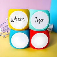 Dés géants personnalisés en mousse EVA, forme carrée, sérigraphiés, durables, écologiques, pour jeux et exercices, avec logo et couleur personnalisables