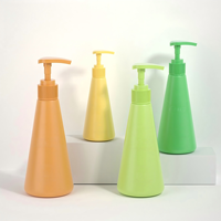Botella de Plástico PET Cónica de 200 ml con Dosificador para Gel de Ducha, Champú, Acondicionador, Loción Corporal, Pasta de Dientes, Envase para Cosméticos