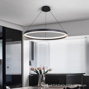 2023 New Modern Minimalist Ring Pendant <b>Light</b> for Living <b>Dining</b> Bedroom Direct Sales Zhongshan Lighting Factory AC Power Source - Product Image 1