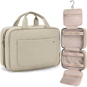 Travel Toiletry Bag for Women, Portable Hanging Organizer Cosmetic Bag for Travel-Sized <b>Shampoo</b>, Conditioner, <b>Brushes</b> Set - Product Image 1
