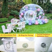 Tente à bulles gonflable transparente, dôme igloo, tente en PVC, globe transparent, maison à bulles gonflable pour le camping en plein air, mariage, fête