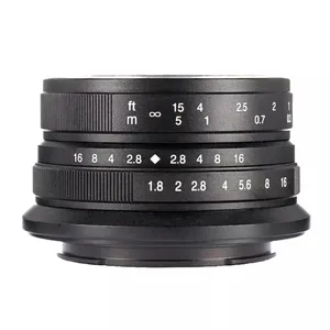 7 장인 25mm F1.8 APS-C 광각 프라임 렌즈 E/FX/EOS-M/M43-Mount 후지 FX X-Pro 1 X-Pro-2 X-M1 X-M2 X-E1 X-E2 X-A1 X-A2