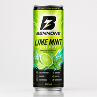 Boissons Énergétiques Saveur Menthe Citronnelle, Boissons Fonctionnelles, Eau Gazeuse Rafraîchissante, Fournisseur pour Supermarchés et Bars
