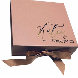 Manufacturer Customized Luxury Foldable Rigid Magnetic Closure Cardboard Paper Gift Packaging <strong>Bridesmaid</strong> <strong>Proposal</strong> <strong>Box</strong> - Product Image 4