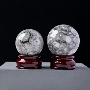 Boule de cristal de guérison naturelle en gros sphère fossile <span class=keywords><strong>Orthoceras</strong></span> polie pour cadeau souvenir - Product Image 4