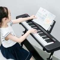 61 Keys Double Keyboards Electronic Piano & Organ MIDI Keyboard with Sustain Chord Light Functions Portable for Children