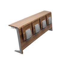 Chaise de conférence moderne en contreplaqué, siège d'étudiant, banquette, ensemble bureau et siège pour salle de classe universitaire et auditorium