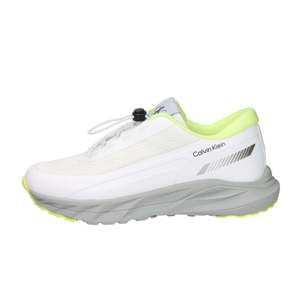 Calvin Klein Baskets pour enfants respirantes à lacets blanc jaune fluorescent hauteur talon 39 cm 4 cm maille tendance - Product Image 1