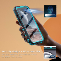 Étui de plongée compatible 16 Pro Max, étanchéité totale certifiée IP68, antichoc TPU+PC, compatible charge sans fil, design sportif