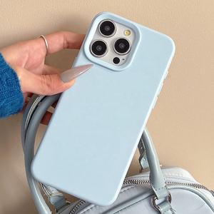 Funda de teléfono móvil de silicona suave con logotipo personalizado para iPhone <span class=keywords><strong>15</strong></span> y 16, funda de teléfono con protección de cámara para iPhone 14 Pro 13 Pro Max - Product Image 1