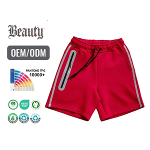 Men's Soccer <strong>Shorts</strong> Eco-Friendly Reflective Runner <strong>Tech</strong> Fleece Zip Track Suit New Arrival Plain Jogging <strong>Shorts</strong> with Logo - Product Image 1