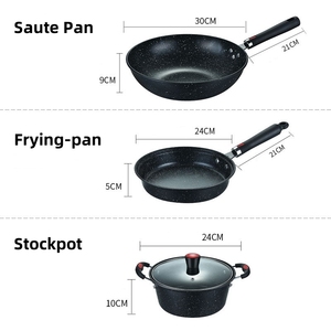 4 pezzi antiaderente <span class=keywords><strong>Set</strong></span> di pentole <span class=keywords><strong>antiaderenti</strong></span> <span class=keywords><strong>in</strong></span> ghisa rivestita di smalto <span class=keywords><strong>in</strong></span> <span class=keywords><strong>pietra</strong></span> medica - Product Image 2