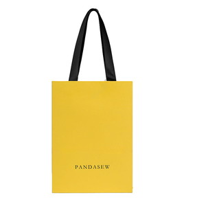 Sac de shopping noir de luxe avec poignée, personnalisé avec logo de marque, taille et design, pour la promotion de bijoux et montres, vente en gros - Product Image 2