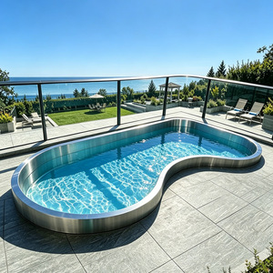 Piscina Comercial Prefabricada <span class=keywords><strong>de</strong></span> Acero Inoxidable <span class=keywords><strong>de</strong></span> Gran Tamaño, Fácil <span class=keywords><strong>Instalación</strong></span>, Sobre el Nivel del Suelo - Product Image 1