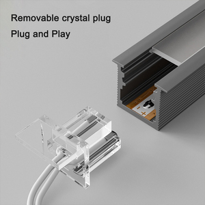 Led tuyến tính ánh sáng nhúng Hợp kim nhôm khe cắm thẻ dòng ánh sáng tiếp xúc và che giấu dải ánh sáng tuyến tính VOC - Product Image 3