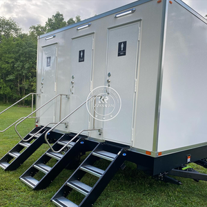 Modern 2/3/4 durak mobil tuvalet konteyner taşınabilir tuvalet ve duş römorkları mobil banyo römork - Product Image 4