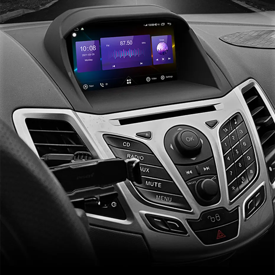 Autoradio multimédia sous android, avec lecteur dvd, en Wifi, stéréo, avec navigation gps, pour Ford Fiesta 2008 — 2013, compatible Playstore