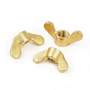Écrous à oreilles en laiton massif (écrous papillon) à serrage manuel pour boulons et vis M3-M24, fixation <span class=keywords><strong>Guer</strong></span>, modèle DIN315 pour le bois - Product Image 1