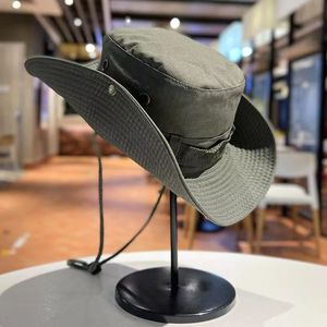 Sombrero Boonie de Ala Ancha, Transpirable, Protección Solar, para Senderismo, Pesca, Unisex, Color Caqui, Negro, Azul Marino, Gris, Verde Militar - Product Image 3