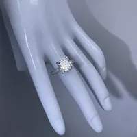 Bague en argent sterling 925 de la marque MuShan, avec moissanite couleur D, bague de présentation pour l'épouse, plaquée or 18 carats, bagues fines brevetées MST