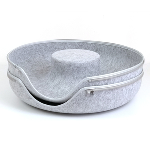 Túnel de gato de fieltro de poliéster personalizado, forma de donut, juguete fundido en molde para mascotas con embalaje OEM - Product Image 3