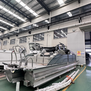 <span class=keywords><strong>Bateau</strong></span> ponton <span class=keywords><strong>de</strong></span> luxe Allhouse, 27 pieds, <span class=keywords><strong>en</strong></span> alliage d'aluminium soudé, haute vitesse, style sport, personnalisé pour la pêche et les excursions, <span class=keywords><strong>en</strong></span> <span class=keywords><strong>vente</strong></span> - Product Image 4