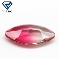 Tomy — pierres précieuses à facettes 5x10mm-10x20mm, synthétique, tourmaline, en vrac, technologie mixte et multicolore, verre de cristal
