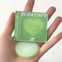 Porte-clés en acrylique pour CD d'anime, personnalisation, breloque de soin personnel, breloques carrées transparentes personnalisées, décoration DIY, vente en gros