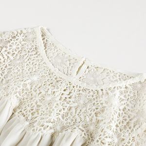 CUHAKCI, moda de primavera y otoño para mujer, Tops de encaje de ganchillo calados, blusas y camisas de manga larga, blusa informal para mujer de talla grande - Product Image 3