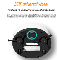 Robot Vacuum Cleaner Otomatis Penuh Mini Pengisian Daya USB Mesin Pintar Pembersih Basah Kering untuk Rumah Hotel Navigasi LDS