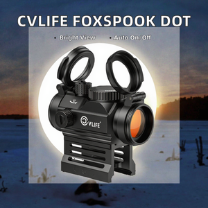 Mira CVLIFE FoxSpook de perfil alto/bajo, punto rojo, encendido y apagado automático con Motion Awake, visores y accesorios de alta visibilidad, Color Rojo - Product Image 2