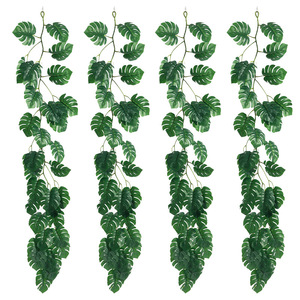 Plantas Artificiales Colgantes, Hojas Verdes de Plástico, Alta Simulación, Decoración Interior y Exterior, Decoración para Bodas y Hogar - Product Image 2