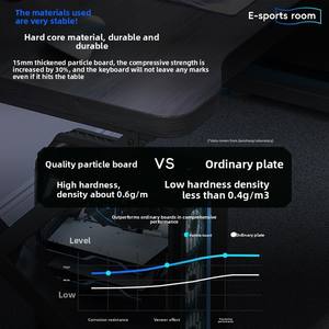 Bureau d'ordinateur en métal, table de jeu pour la <span class=keywords><strong>maison</strong></span>, ensemble chaise et bureau, plateau en panneau composite, style minimaliste moderne, pour chambre, bureau, <span class=keywords><strong>maison</strong></span> en <span class=keywords><strong>location</strong></span> - Product Image 5