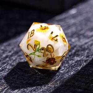 Jeu de dés à mouvement fluide Unique Kitten Sand D20 D6 polyédriques pour Dungeons & Dragons Baldur's Gate RPG Jeu de table - Product Image 6