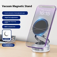 Support Téléphone Portable Magnétique Pliable à Ventouse Rotative à 360 Degrés Pour Maison, Bureau, Voiture, Mur, Salle de Bain, Écran, Tableau de Bord, Fenêtre