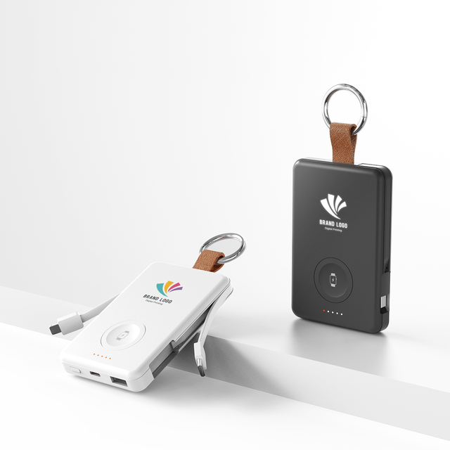 Portable OEM Brand Charger 5000mah Mini PowerBank With Cable External Batteries Keychain Power Bank for Apple and Samsung Watch