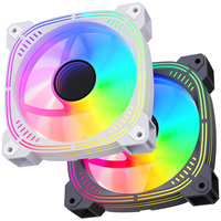 Ventilador de PC ZF120 de 6 Pines, 120 mm, RGB Blanco, con Rodamiento Fluido, 5V, Espejo Infinito, 20dBA, Silencioso, 1500 RPM, para Juegos