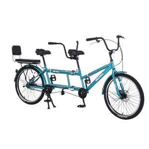 <span class=keywords><strong>Vélo</strong></span> familial pliable à <span class=keywords><strong>3</strong></span> <span class=keywords><strong>places</strong></span>, 2 roues, pédales, cadre en acier, freins à disque, 7 vitesses, <span class=keywords><strong>tandem</strong></span> - Product Image 2