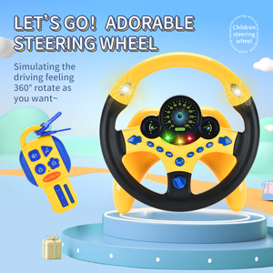 <span class=keywords><strong>Giochi</strong></span> educativi simulazione di rotazione elettrica a 360 gradi guida in auto con chiave di musica leggera giocattoli al volante per bambini per bambini - Product Image 2