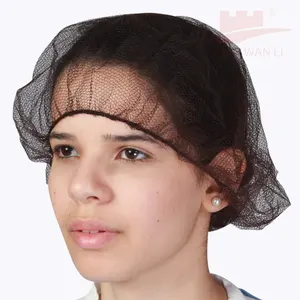 Nylon Não tecido descartável Cap Nylon hairnet Hat