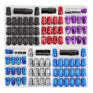 Écrous <span class=keywords><strong>antivol</strong></span> en acier <span class=keywords><strong>de</strong></span> haute qualité à 7 cannelures heptagonales M12*1.5 M12*1.25, multicolores, à extrémité fermée, avec clé - Product Image 2