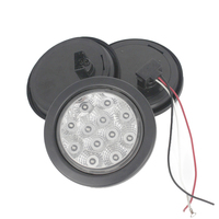 SAE DOT-Zugelassene 3-Farbige LED-Runde Rückleuchte Wasserdicht 4 Zoll 12/24V Stopp-Blink-Rücklichter Rückfahrleuchten-Set mit Dichtungsring