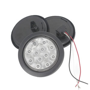 4 مصابيح ليد مستديرة الذيل مع جروميت 4 بوصة دائرية حمراء إيقاف الدوران للنسخ الأبيض - Product Image 5