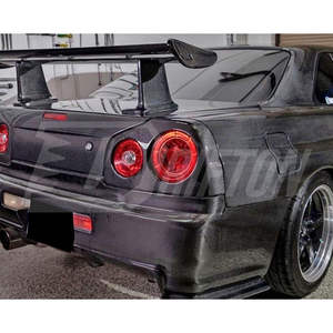 Cubiertas de Luces Traseras de Fibra de Carbono Drifton R34 con Tejido 3K/6K/12K y Acabado Brillante/Mate para Nissan R34 GTR 1998-2002 - Product Image 3